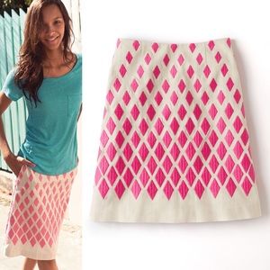 Boden Fancy Embroidered A-Line Skirt Size 8